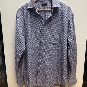 Paul & Shark Navy and White Checkered Shirt
